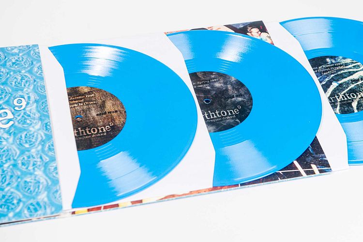 .. housed 3 x 10" blue colour vinyl.