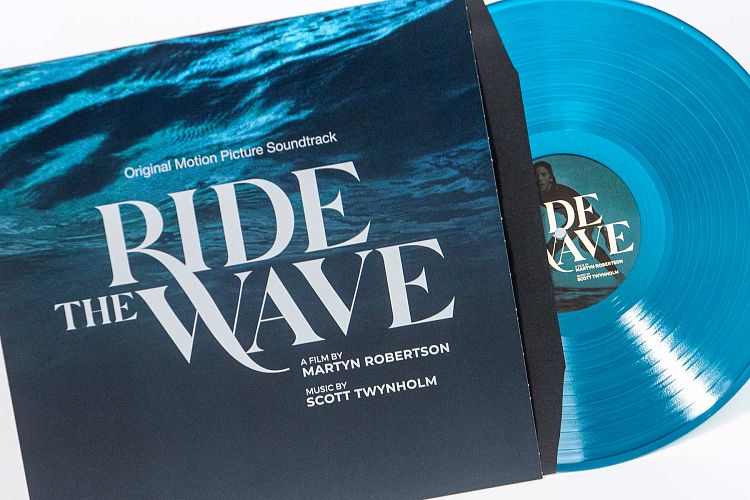 12" blue vinyl with black paper inner sleeve.