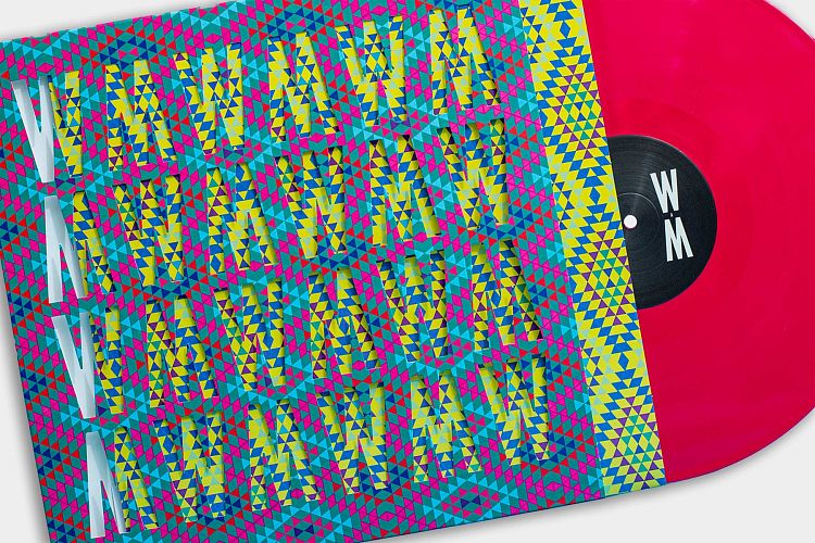 Goat on red vinyl in custom die cut sleeve