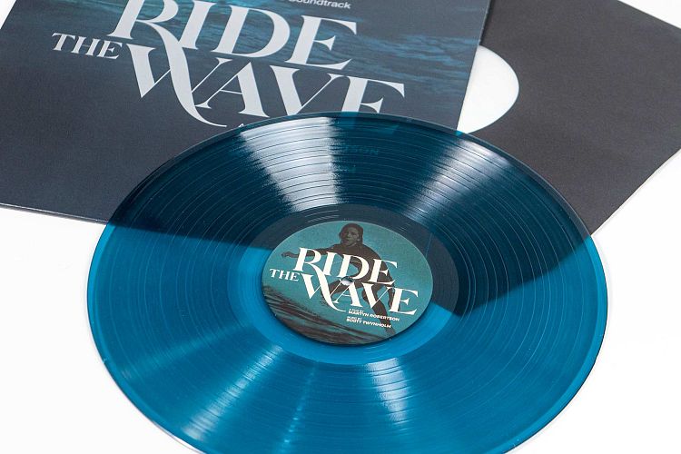 Blue translucent vinyl.