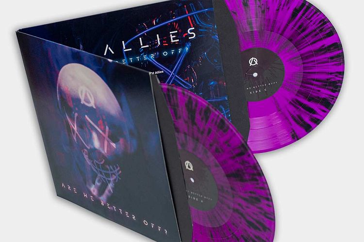 Double gatefold sleeve with colour vinyl.