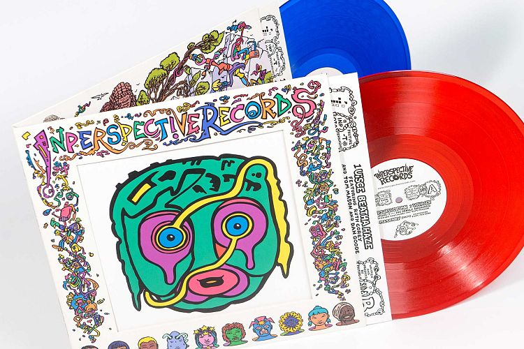 Double gatefold with printed inners and colour vinyl.