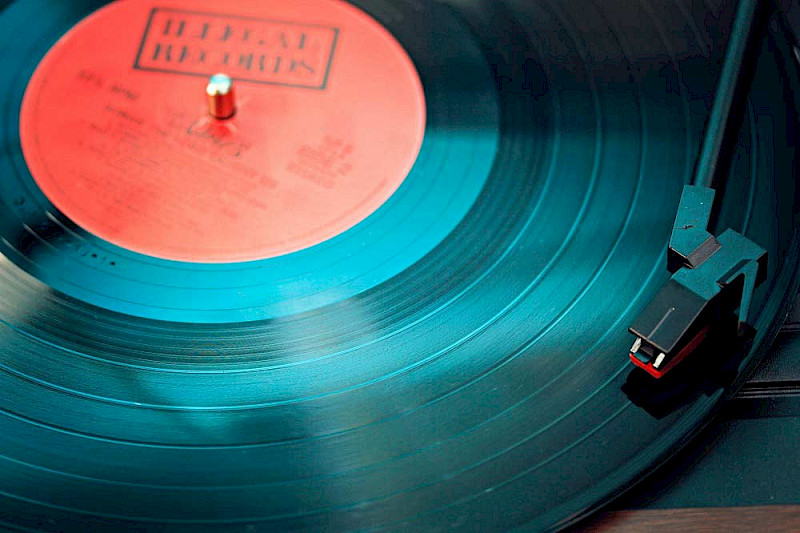 Vinyl LP on turntable