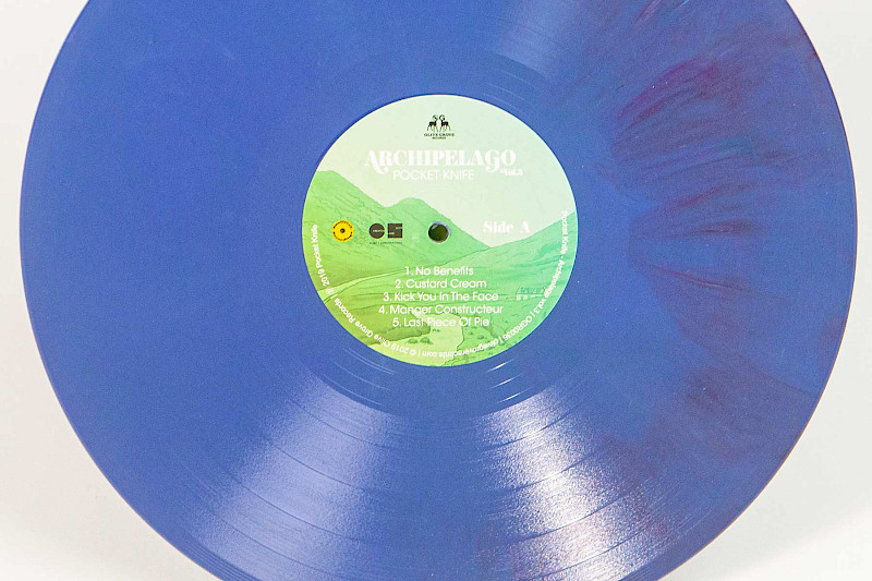 12 inch blue vinyl record